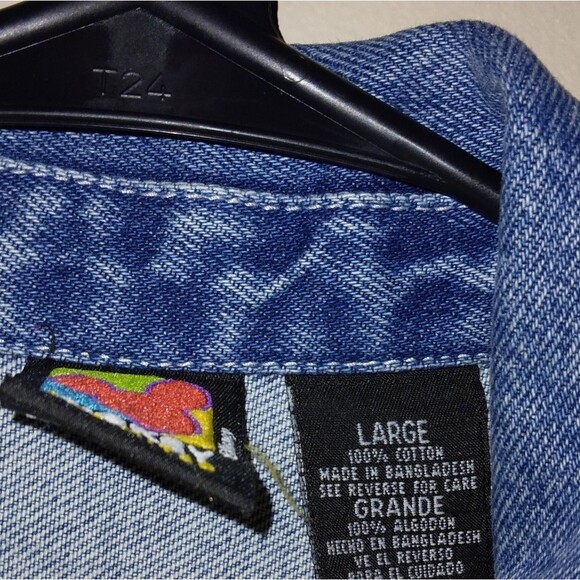 Vintage Mickey Unlimited jean jacket embroidered size Large - Picture 4 of 7